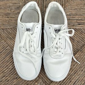 White Leather Vans
